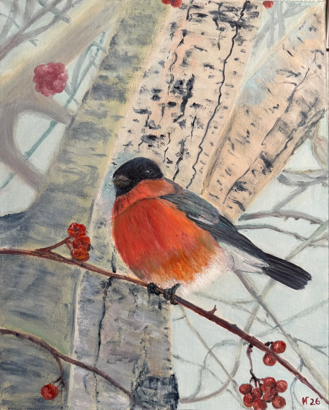 Картина ««Снегирь»» — Галина Иванова, Анималистика, аукцион Artstore