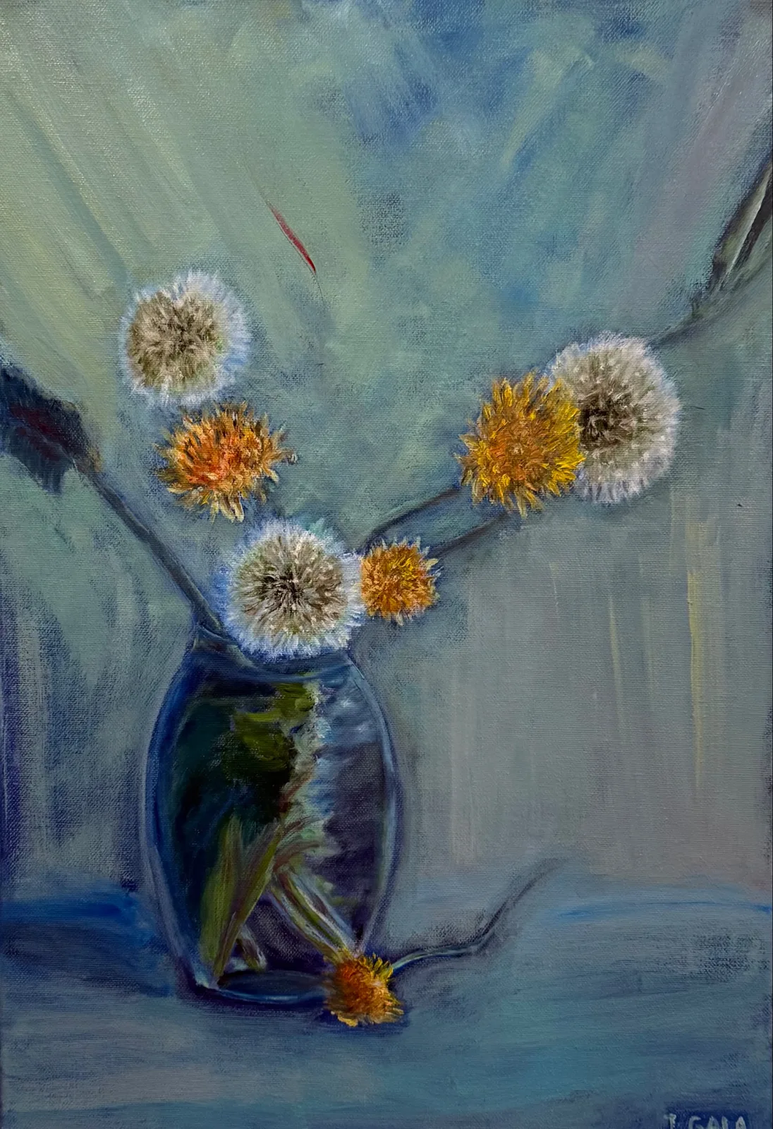 Картина ««Одуванчики в вазе»» — Галина Иванова, Натюрморт, аукцион Artstore