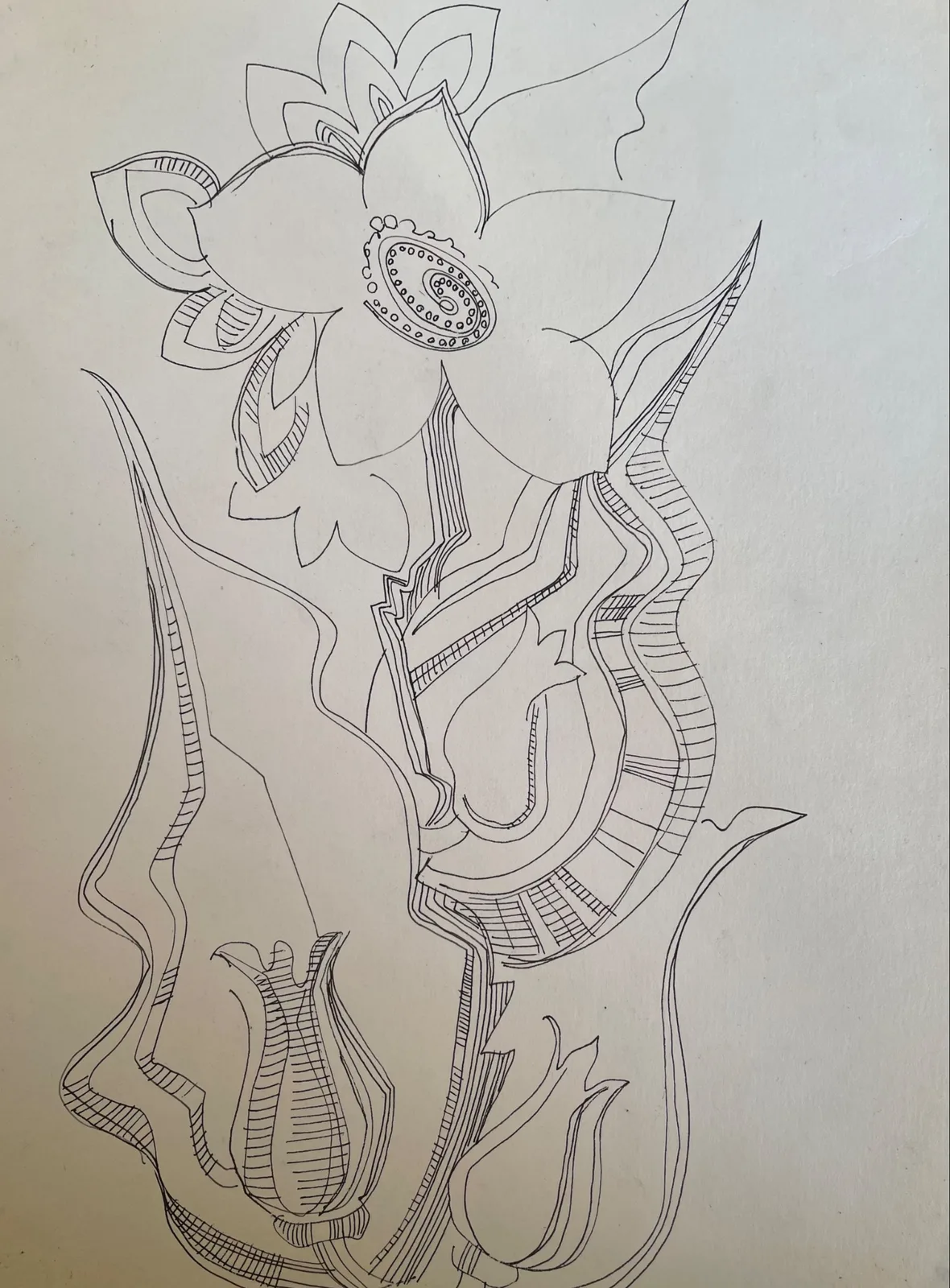 Картина «Графические цветы» — Маша Казак, Абстракция, аукцион Artstore