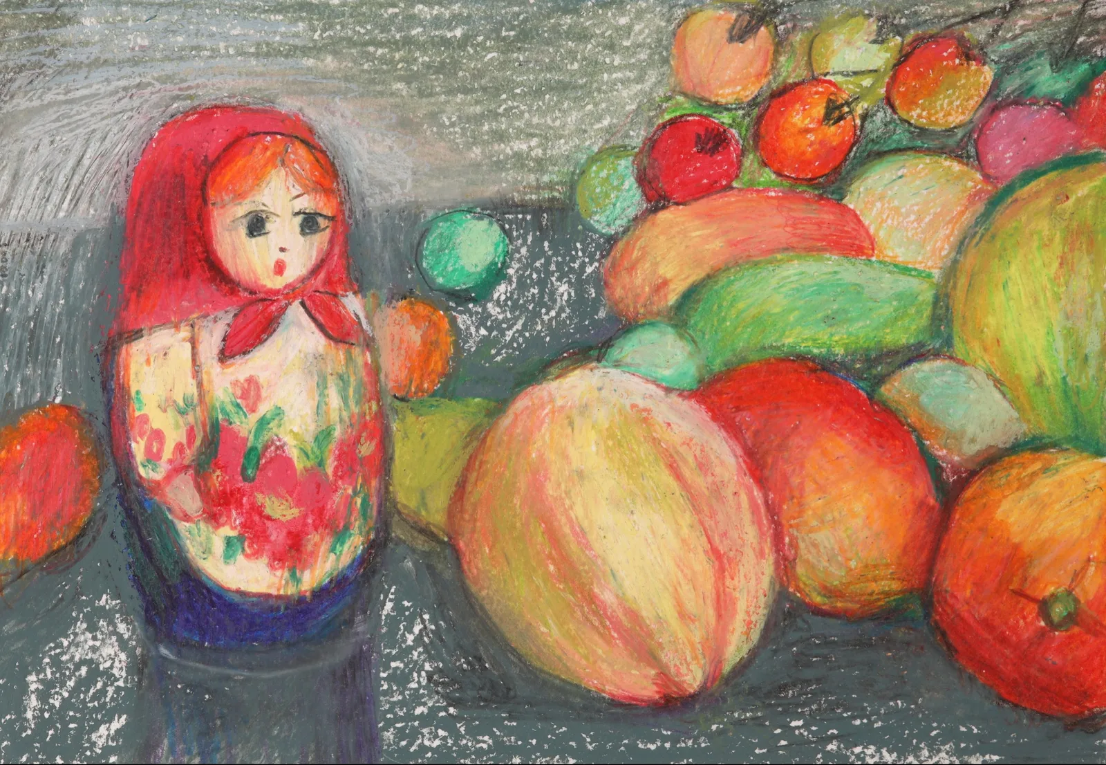 Картина «Серия "Матрешки". Тыквы» — Оксана Нагорская, Натюрморт, аукцион Artstore