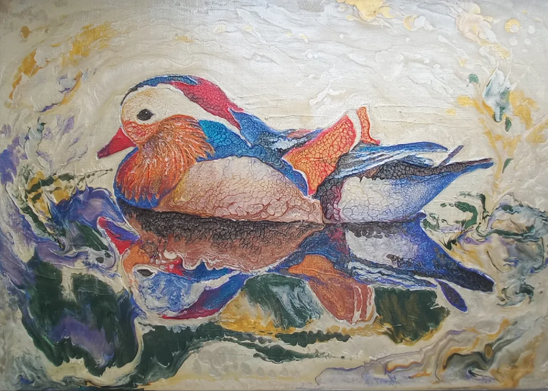 Картина «По водной глади» — Наталья Бахтина, Анималистика, аукцион Artstore