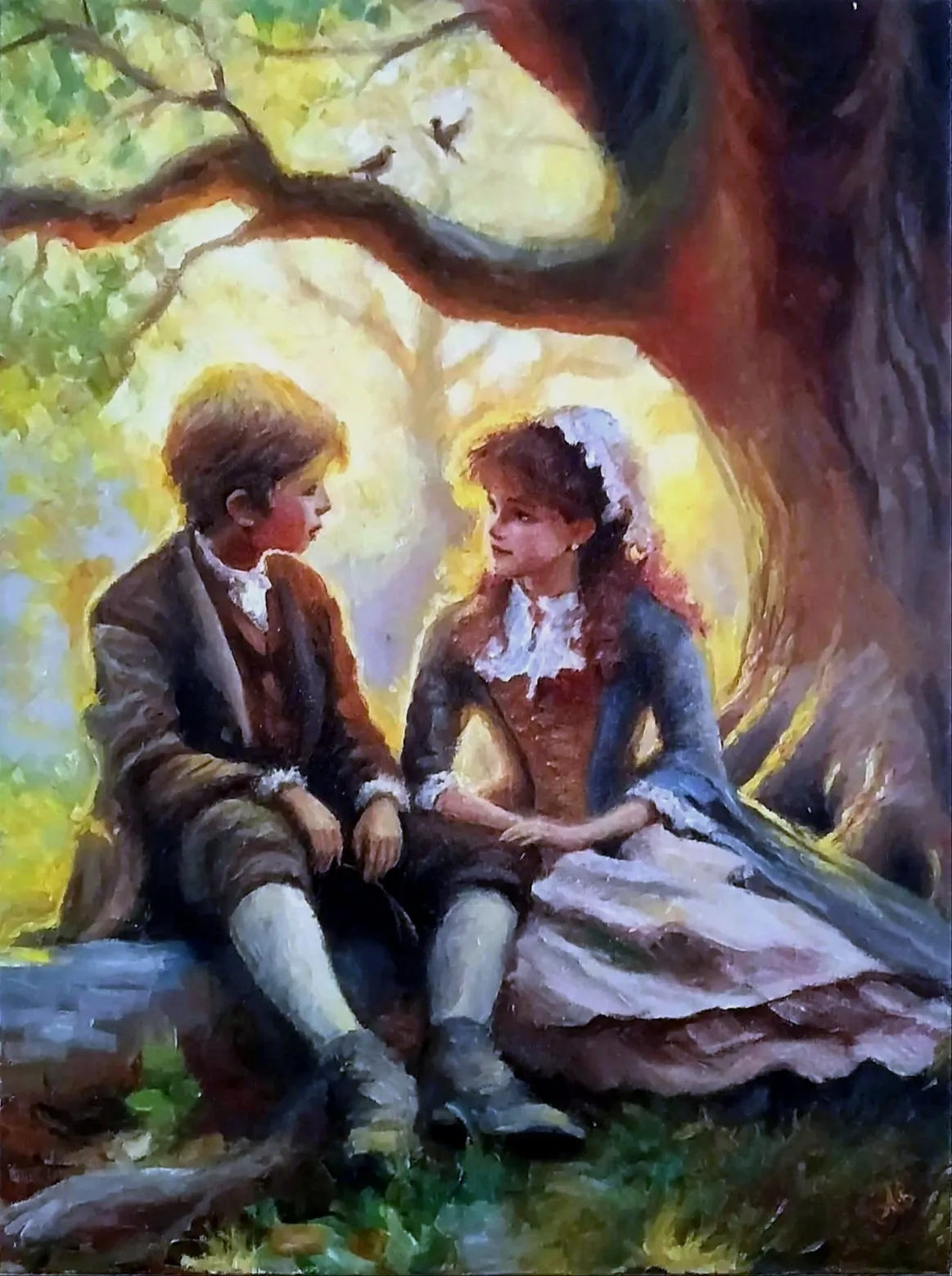 В тени дерева