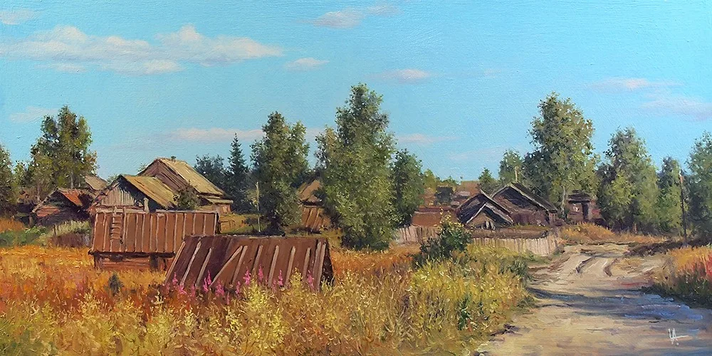 Картина «Деревенька.» — Александр Воля, Пейзаж, аукцион Artstore