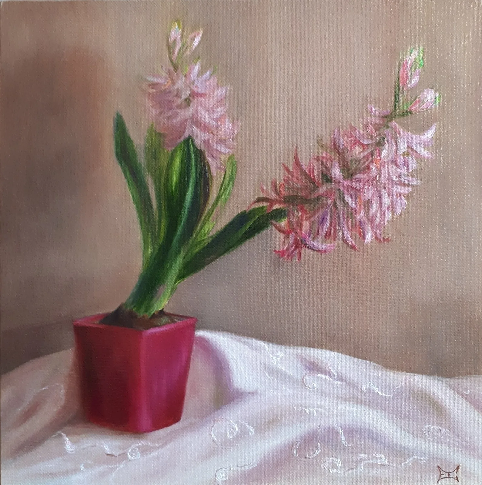 Картина «"Розовый гиацинт".» — Елена Сотникова, Натюрморт, аукцион Artstore