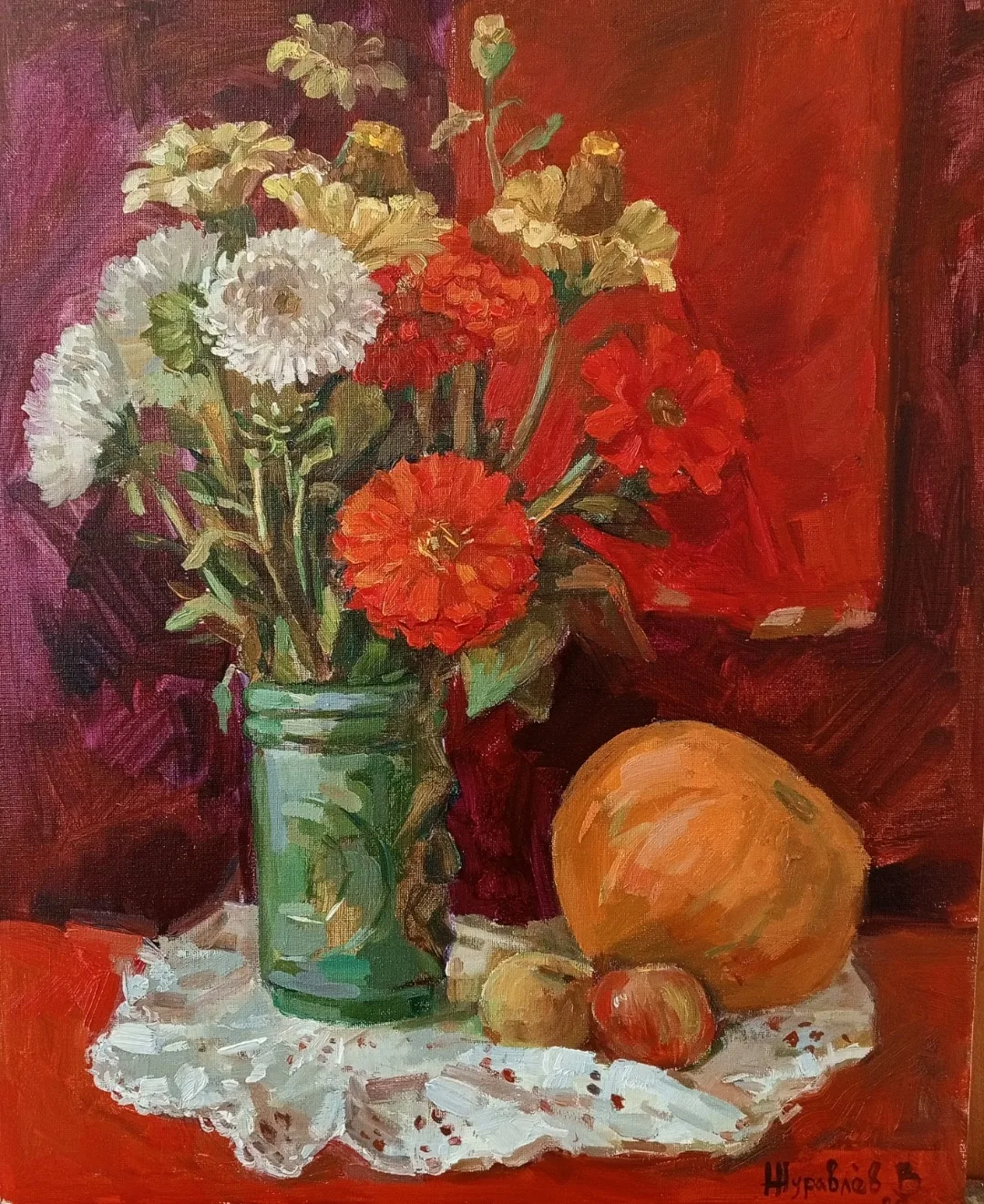 Картина «Осенний букет» — Владимир Журавлев, Натюрморт, аукцион Artstore