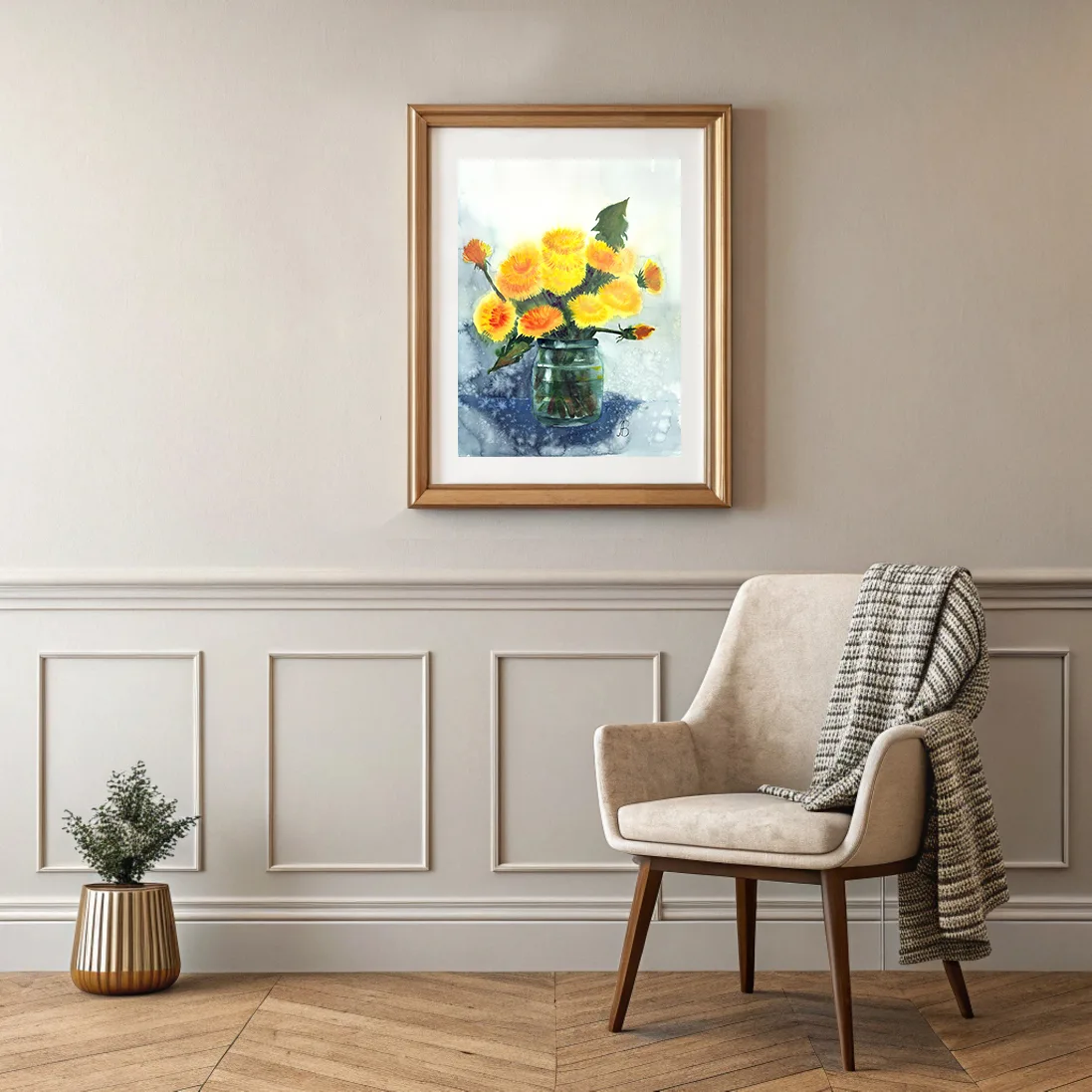 Одуванчики в банке