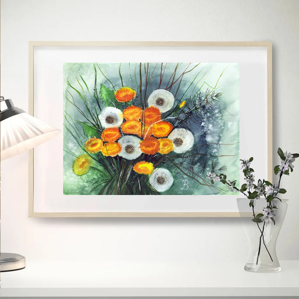 Букет из одуванчиков