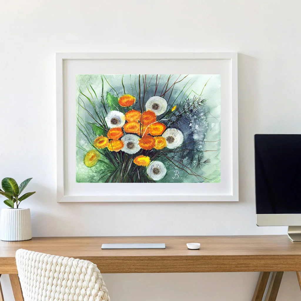 Букет из одуванчиков