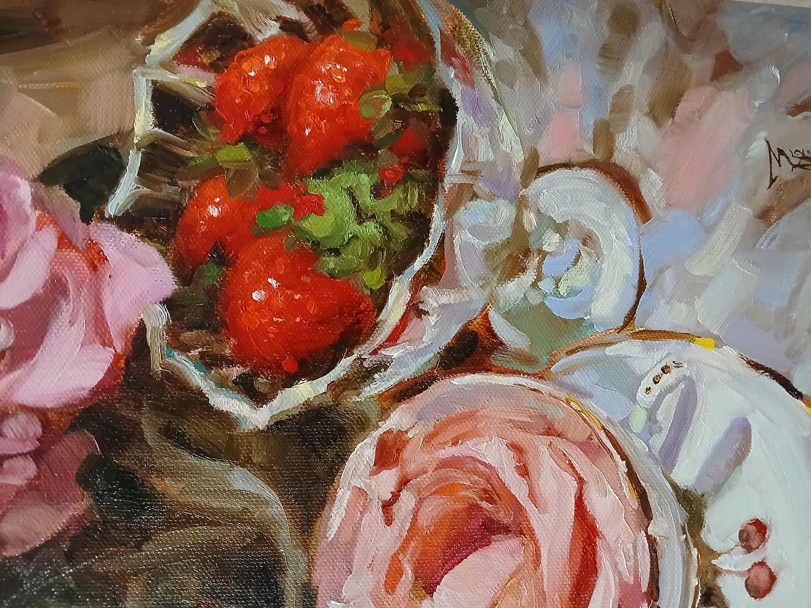 "Розовый чай с клубникой"