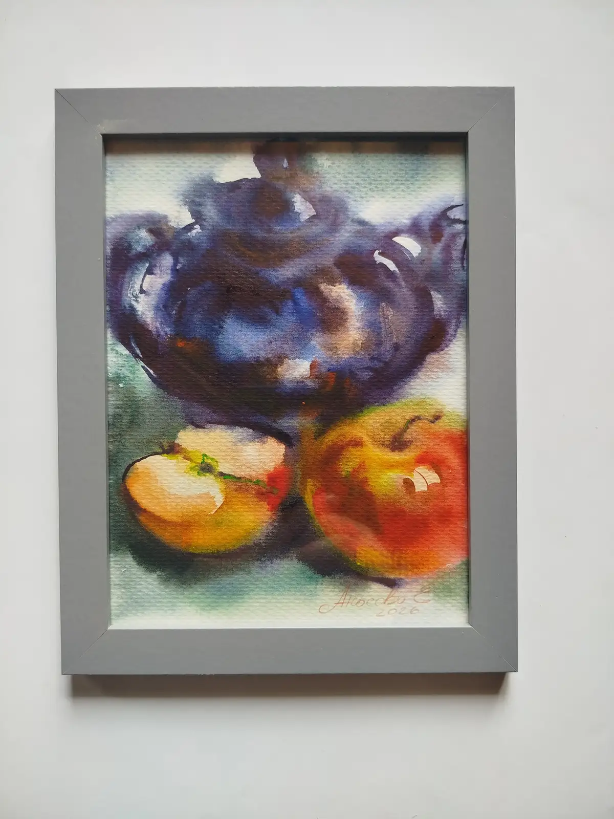 Яблоки с синим