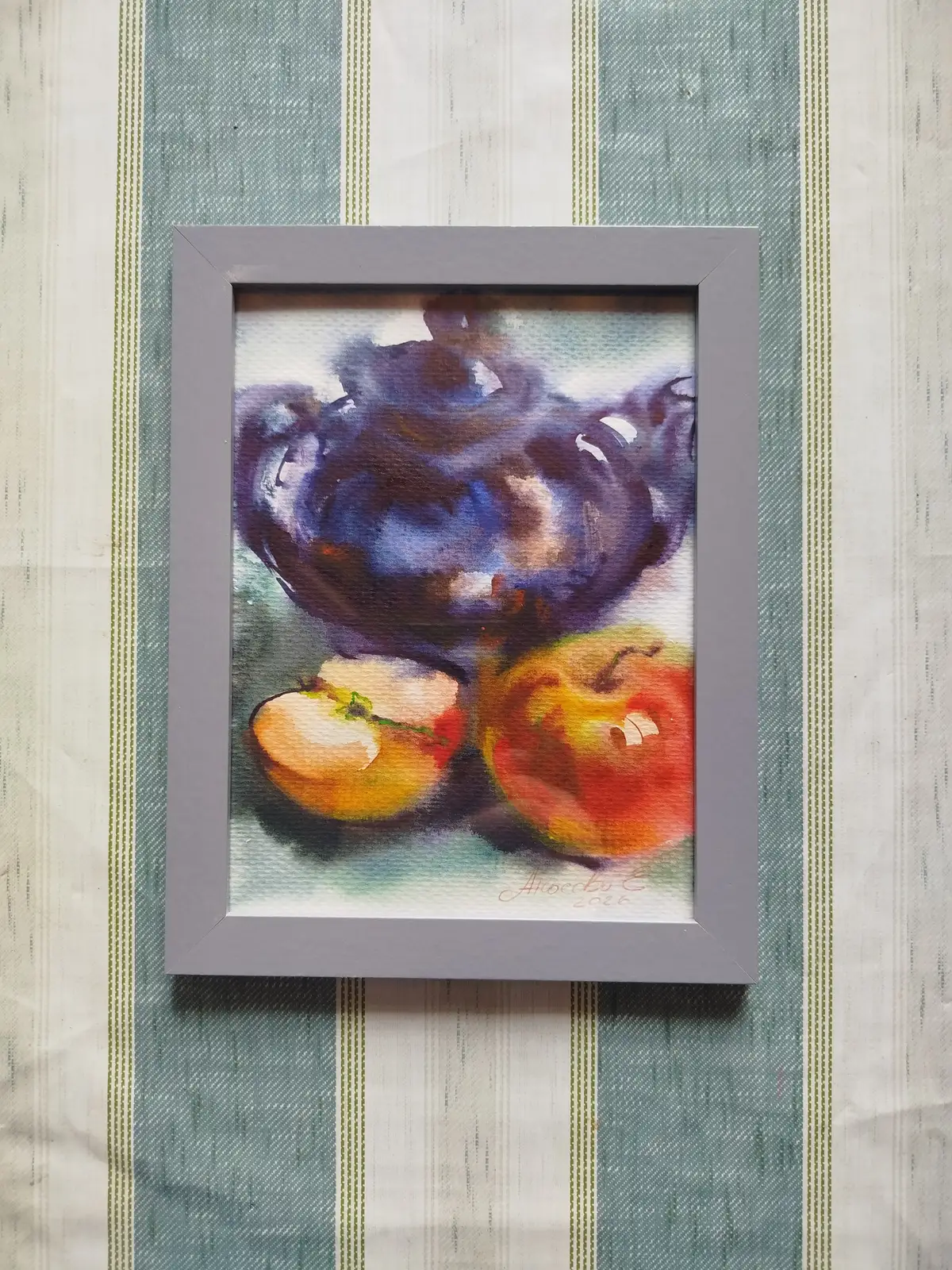 Яблоки с синим