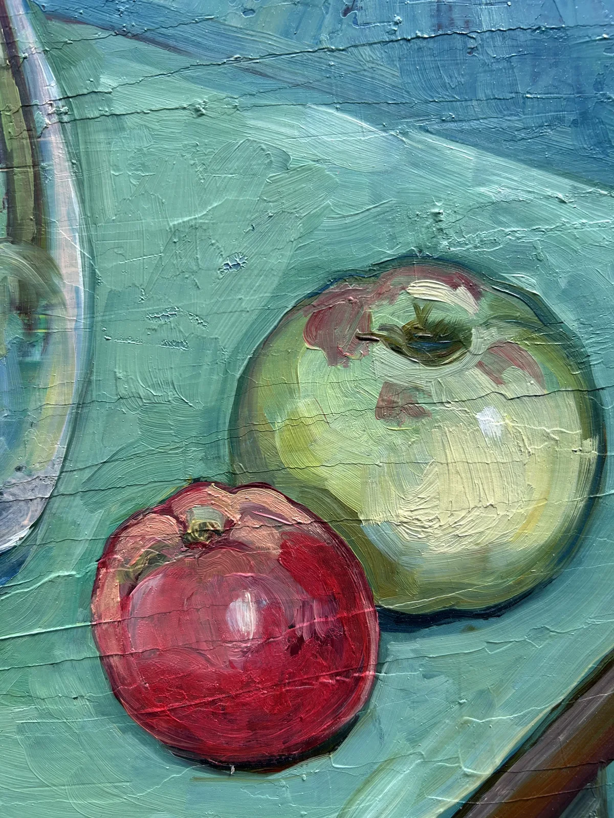 Розы мастихином