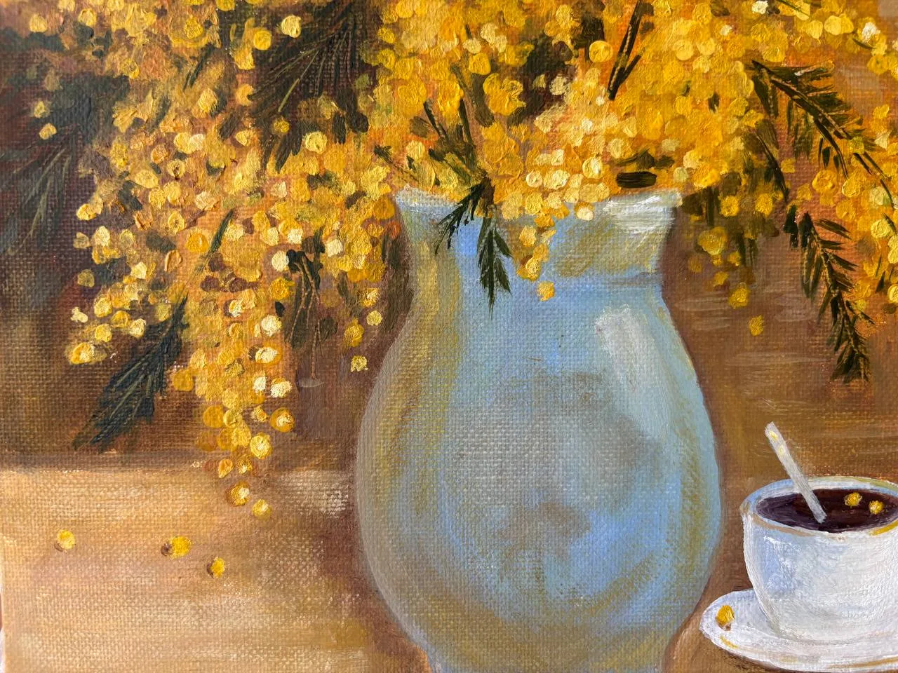 Мимоза и тюльпан