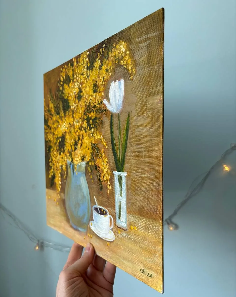 Мимоза и тюльпан