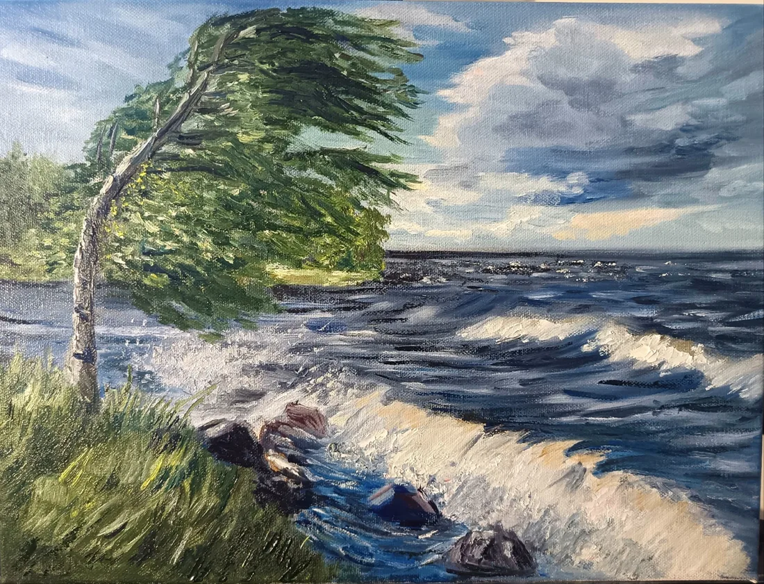 Картина «"Штормовой берег"» — Валерия Жидких, Пейзаж, аукцион Artstore