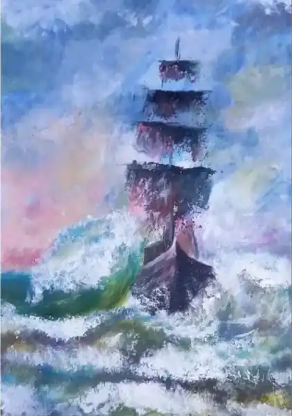 Шторм, 40*60 см., акрил