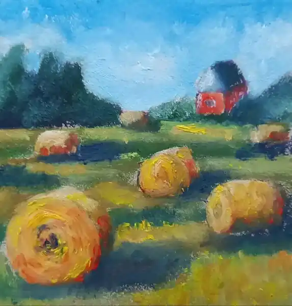 Август, 15*15 см.