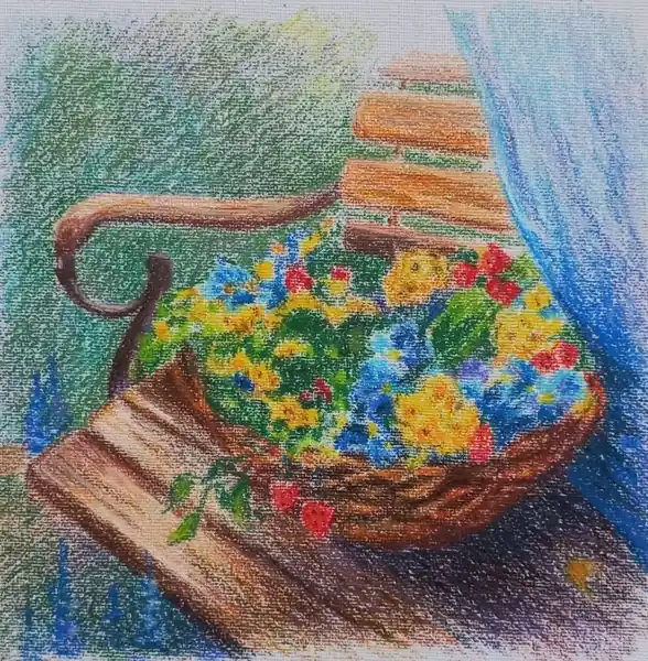 В саду