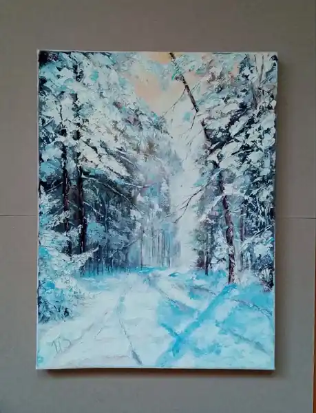 Зимняя лесная дорога.