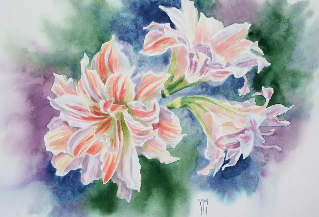Картина «Амариллис» — Татьяна Сазонова, Пейзаж, аукцион Artstore