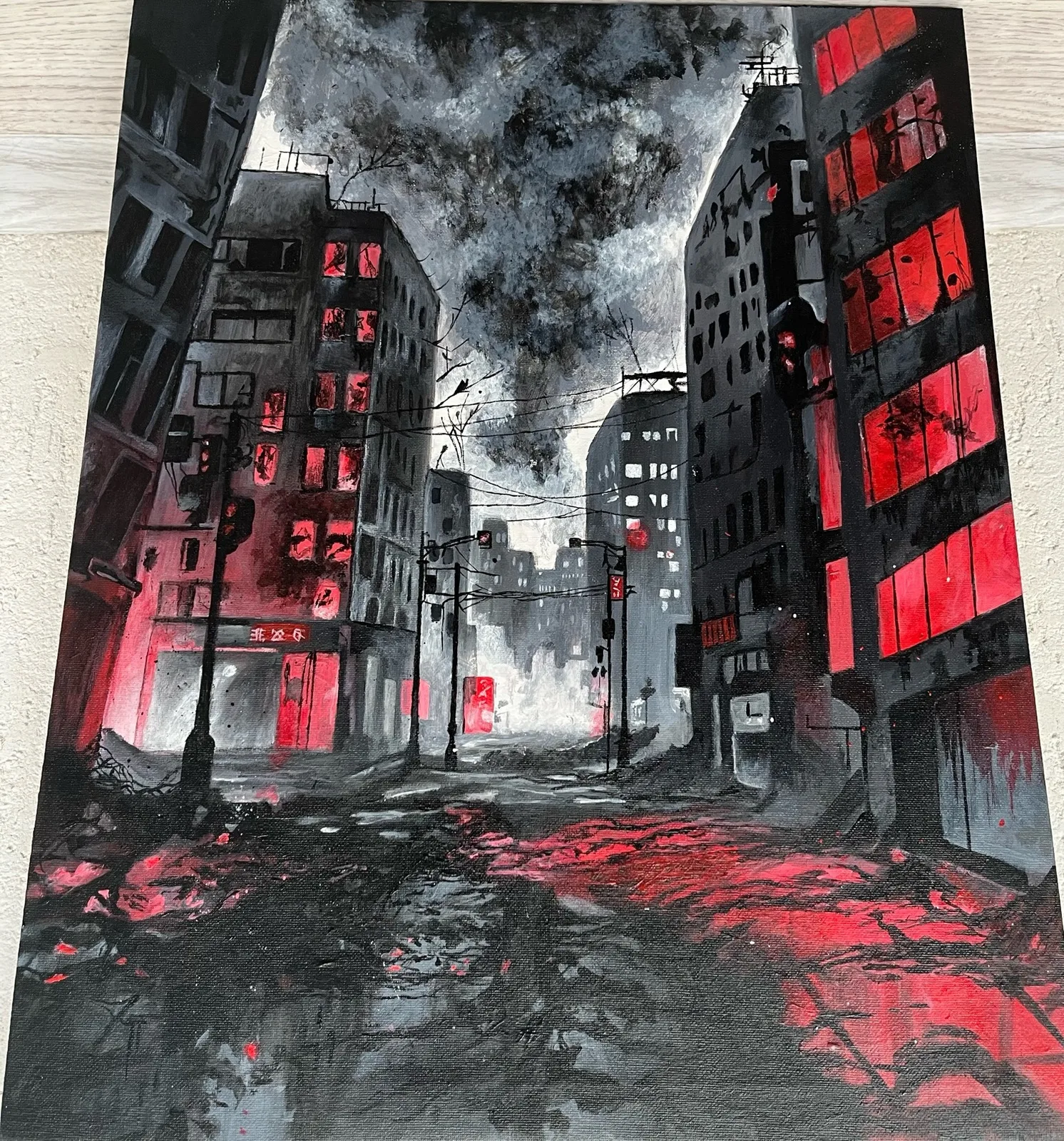 Картина «Мрачный город» — Светлана Малых, Городской пейзаж, аукцион Artstore