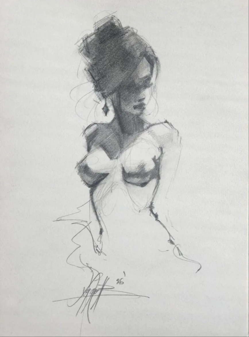 Картина «Рисунок "Хрупкость момента"» — Юрий Худов, Ню, аукцион Artstore