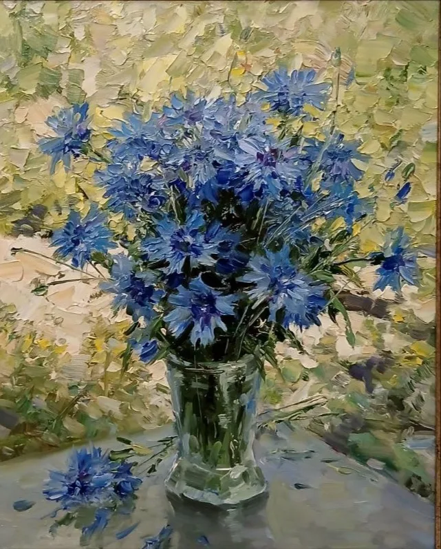 Картина «Васильки» — Сергей Гребенщиков, Натюрморт, аукцион Artstore